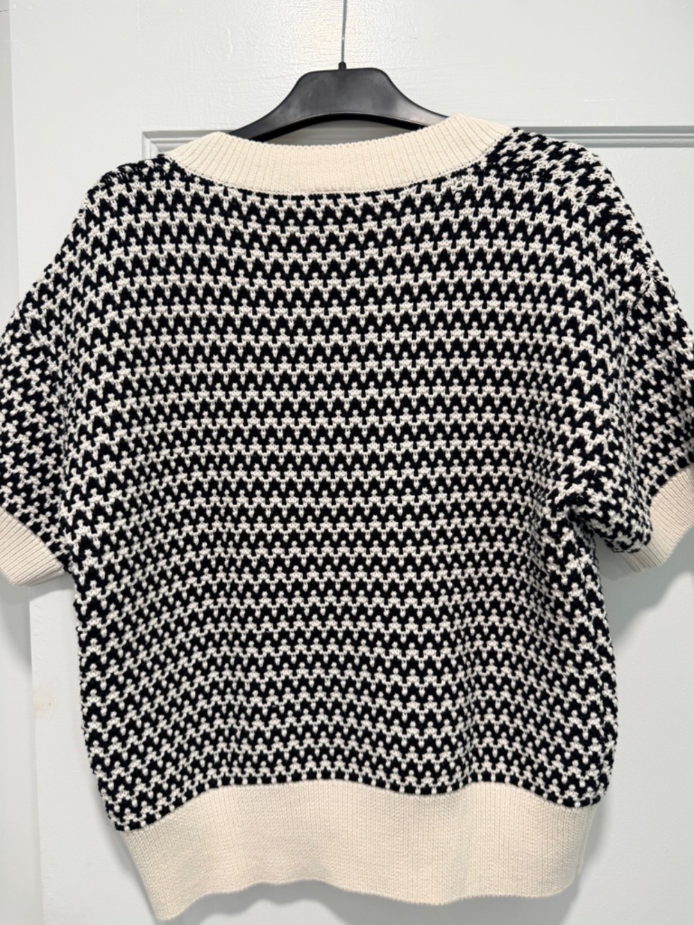 Varley Dora Knit Top - Black & Cream - Size S - Picture 4 of 6